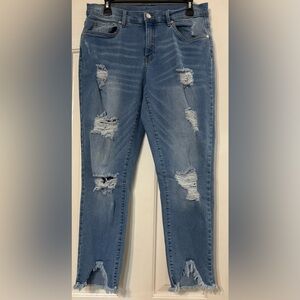 VENUS Distressed Denim Skinny Jeans